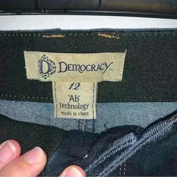 Women’s Democracy “Ab” Technology Dark Wash Skinny Pull On Jeans Size 12 - Picture 4 of 12